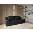 SCHLAFSOFA  mit Stoffauswahl, Rücken echt Jacquard Anthrazit  - Anthrazit/Schwarz, Design, Kunststoff/Textil (200/88/87cm) - Xora