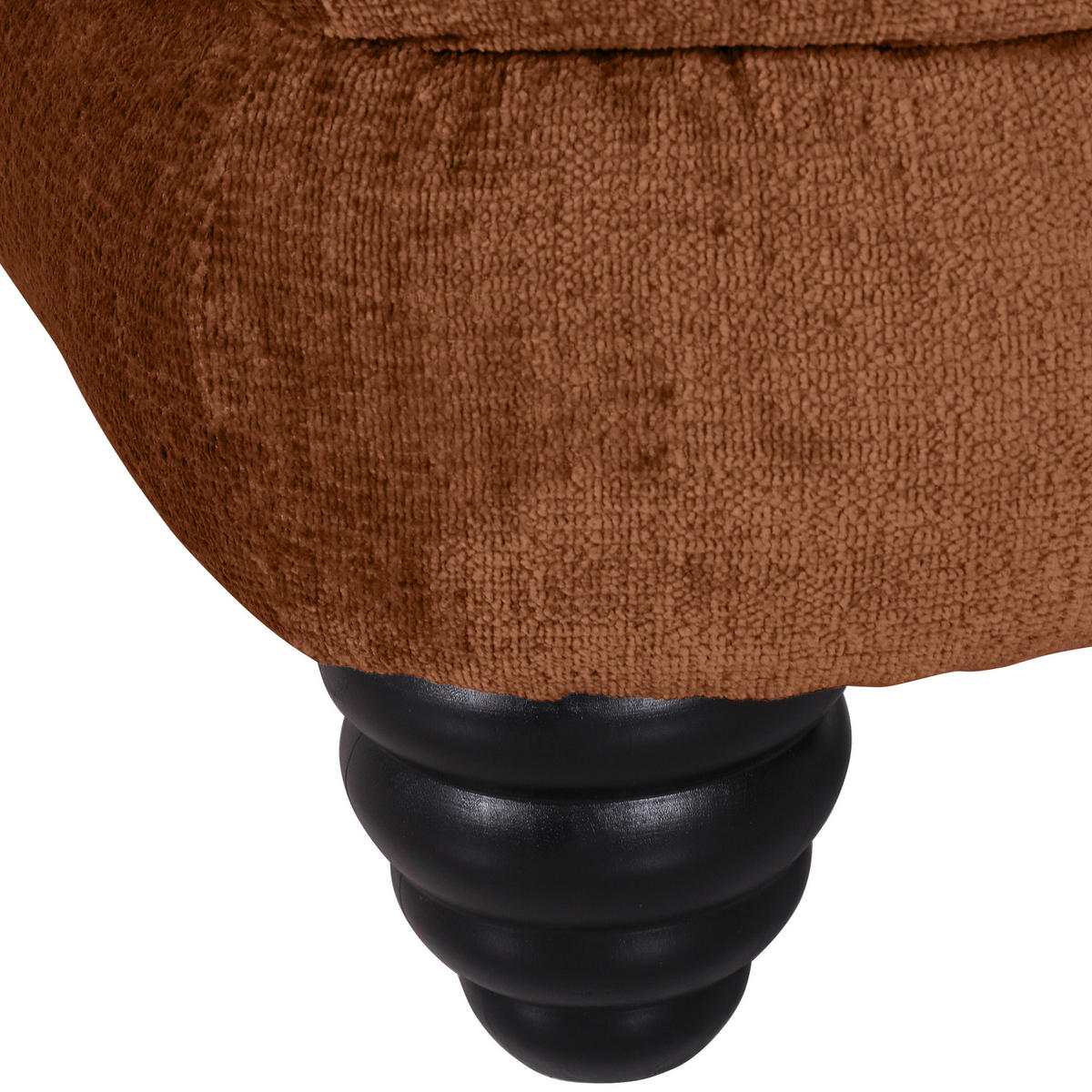 XXL-SESSEL in Chenille Rostfarben  - Rostfarben/Schwarz, Design, Holz/Textil (127/106/149cm) - Landscape