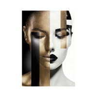 GLASBILD Frauen 120/80 cm  - Multicolor, Basics, Glas/Papier (120/80cm)