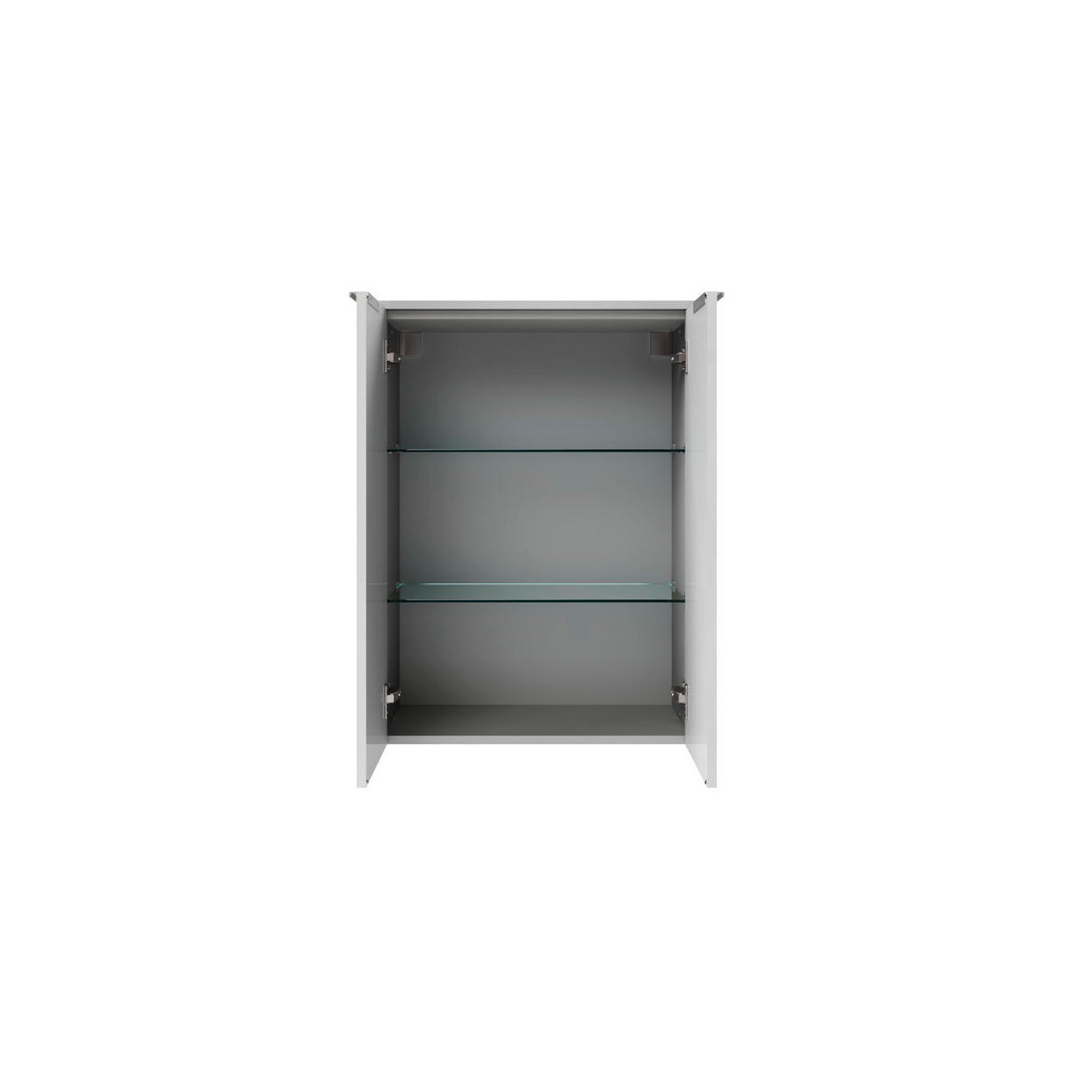 MIDISCHRANK 60,2/82,6/32 cm  - Silberfarben/Weiß, MODERN, Glas/Holzwerkstoff (60,2/82,6/32cm) - Voleo
