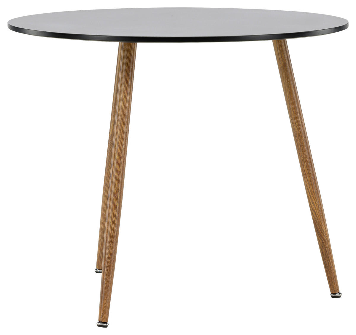 ESSTISCH in Metall, Holzwerkstoff 90/90/75 cm  - Hellbraun/Schwarz, Design, Holzwerkstoff/Metall (90/90/75cm) - Livetastic