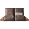 2-SITZER-SOFA Braun, Nussbaumfarben Echtleder  - Nussbaumfarben/Schwarz, Natur, Leder/Holz (240/63/115cm) - Koinor