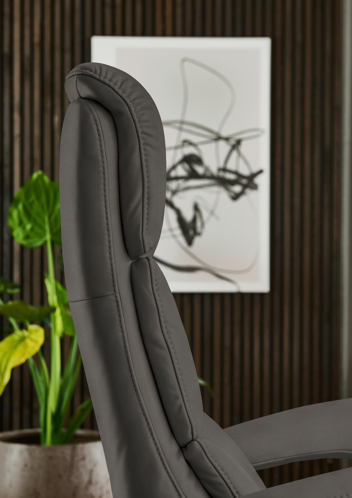 RELAXSESSEL in Leder Taupe  - Taupe/Edelstahlfarben, Design, Leder/Metall (76/119/86cm) - Dieter Knoll