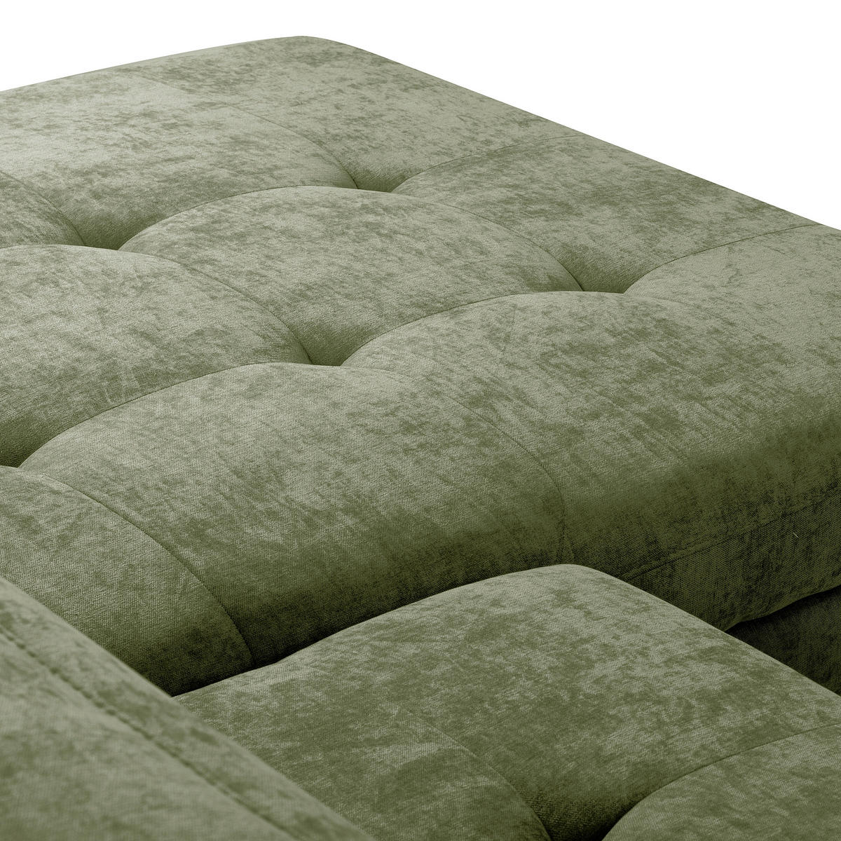 ECKSOFA  Webstoff Grün  - Schwarz/Grün, Design, Textil/Metall (268/195cm) - Livetastic