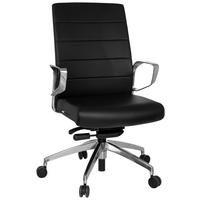 VRTLJIVI STOL tekstil črna  - barve kroma/črna, Moderno, kovina/umetna masa (57/110/50cm) - MID.YOU