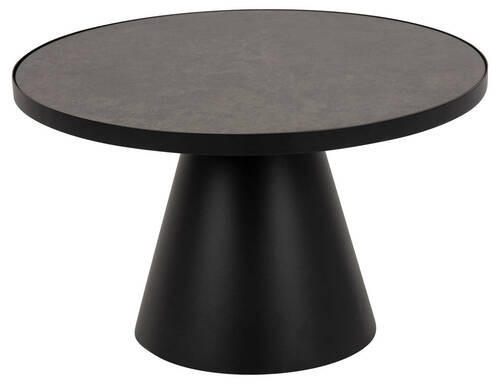 COUCHTISCH Hartglas 66/66/40 cm rund Schwarz  - Schwarz, KONVENTIONELL, Glas/Keramik (66/66/40cm) - MID.YOU
