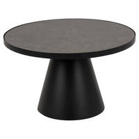 COUCHTISCH in Metall, Glas, Keramik 66/66/40 cm  - Schwarz, Konventionell, Glas/Keramik (66/66/40cm) - MID.YOU