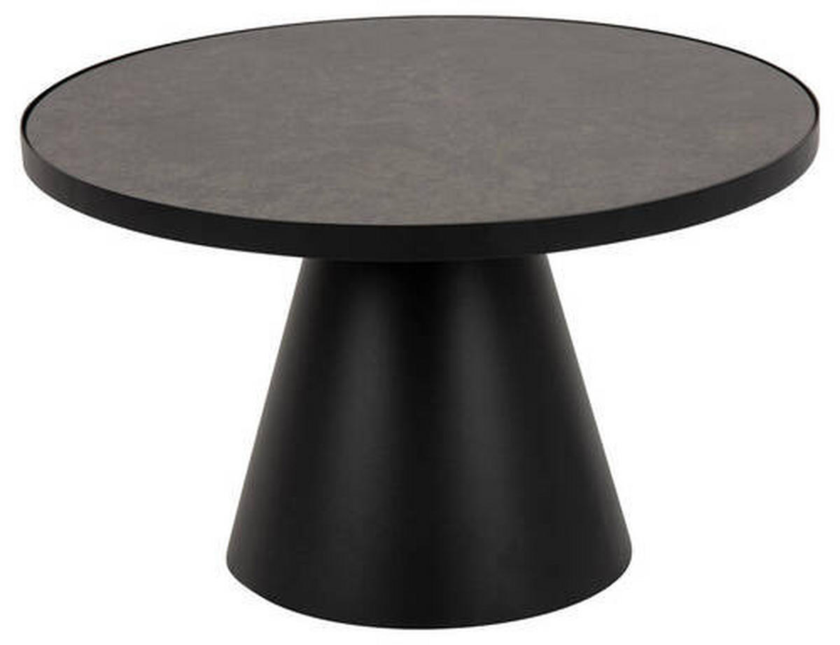 COUCHTISCH in Metall, Glas, Keramik 66/66/40 cm  - Schwarz, Konventionell, Glas/Keramik (66/66/40cm) - MID.YOU