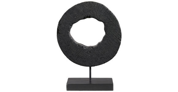 SKULPTUR - Schwarz, LIFESTYLE, Holz/Metall (27/39/10cm) - Ambia Home