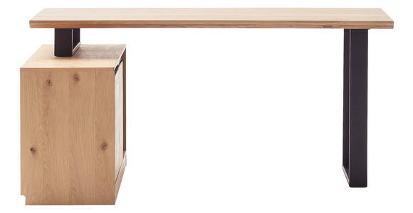 ECKSCHREIBTISCH 180/120/76 cm  in Eiche Bianco  - Eiche Bianco/Schwarz, KONVENTIONELL, Holz/Holzwerkstoff (180/120/76cm) - Linea Natura