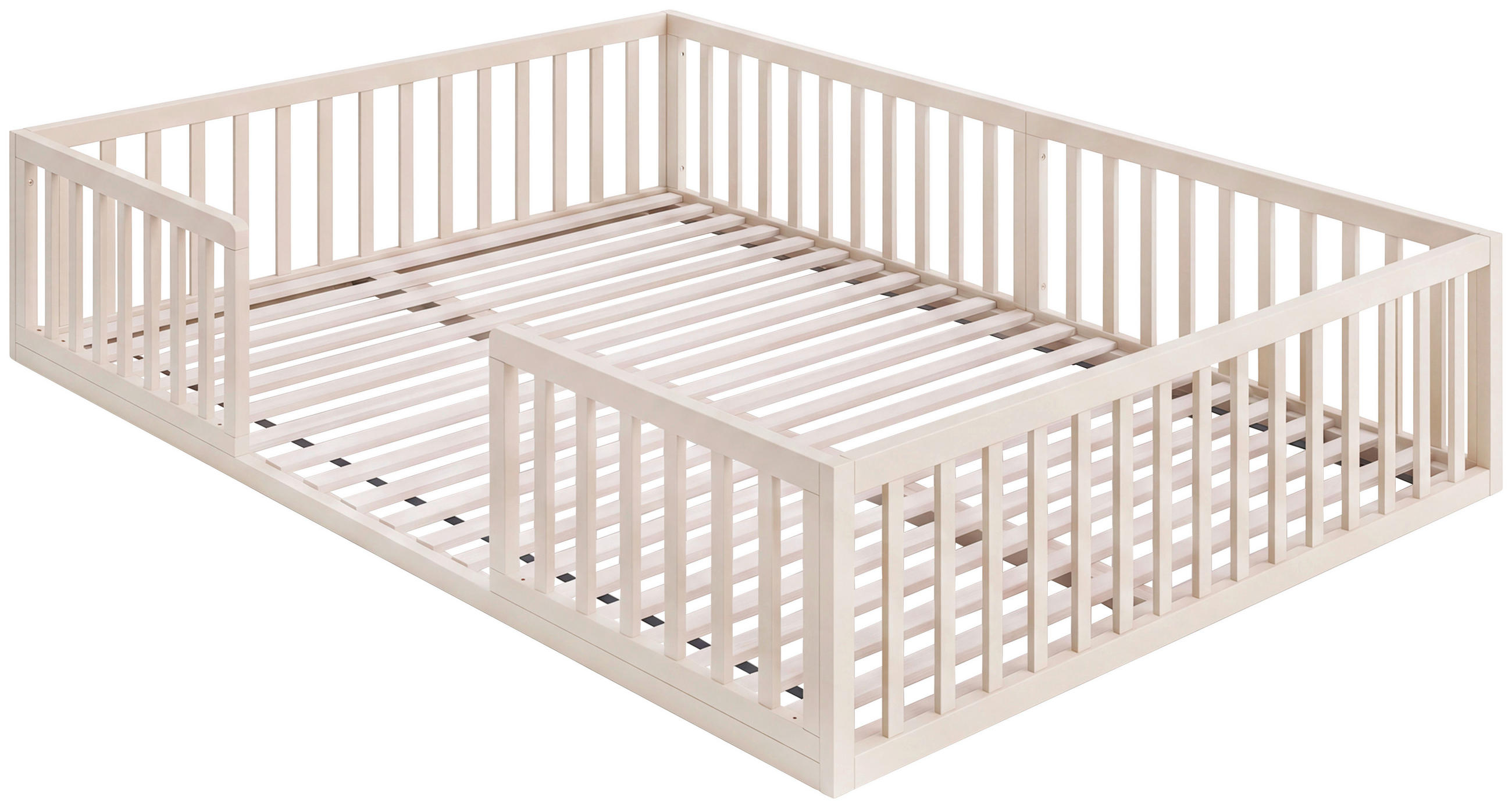 BODENBETT 140/200 cm  in Kaschmir  - Hellbraun/Kaschmir, Basics, Holzwerkstoff (140/200cm) - Roba