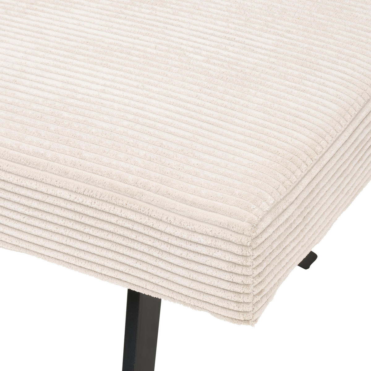 ECKBANK 190/150 cm  in Beige  - Beige/Schwarz, KONVENTIONELL, Textil/Metall (190/150cm) - MID.YOU