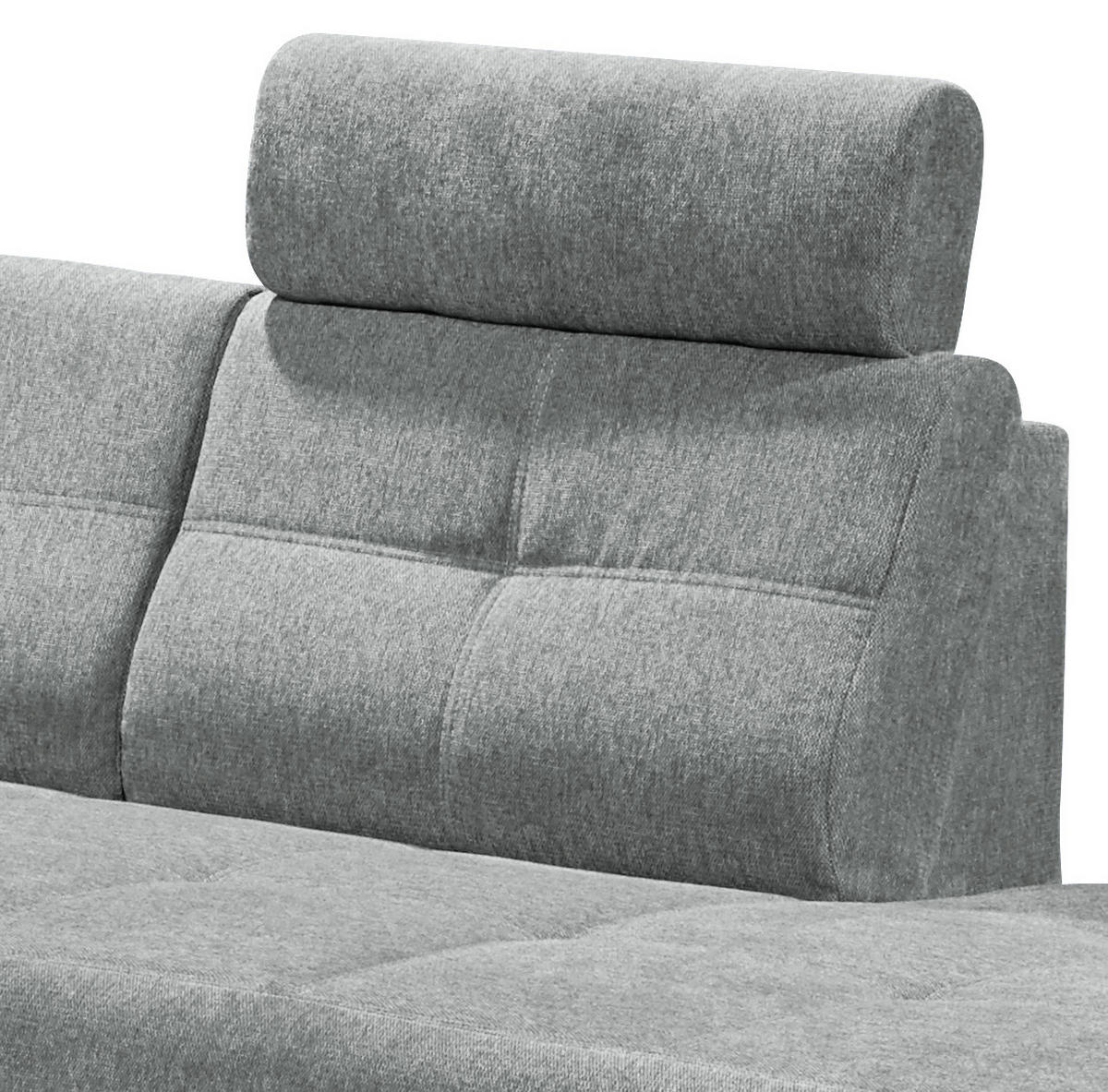 WOHNLANDSCHAFT in Webstoff Hellgrau  - Hellgrau, Modern, Kunststoff/Textil (177/349/233cm) - MID.YOU
