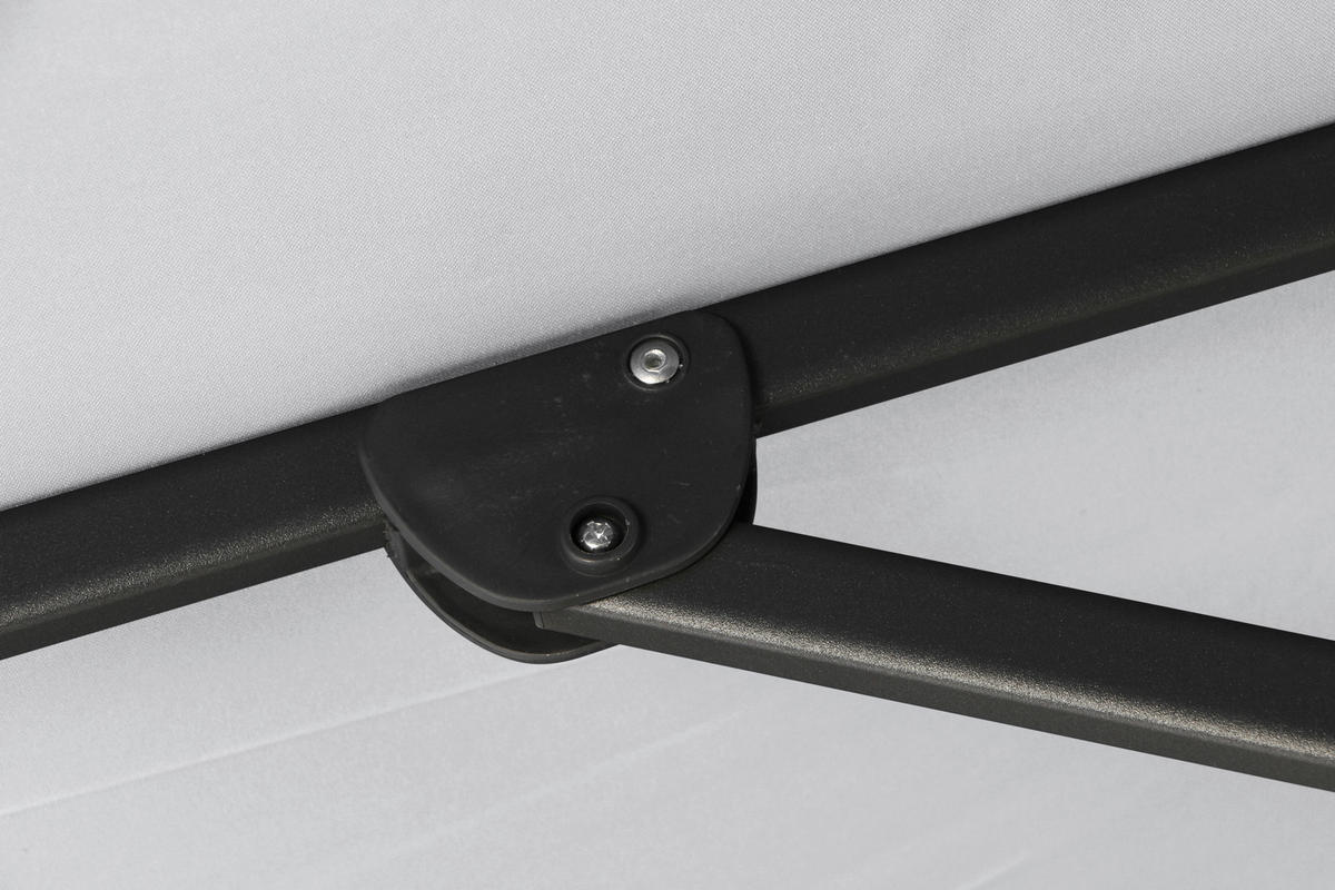 AMPELSCHIRM  350/350 cm  - Anthrazit/Grau, KONVENTIONELL, Textil/Metall (350/350cm) - Siena Garden