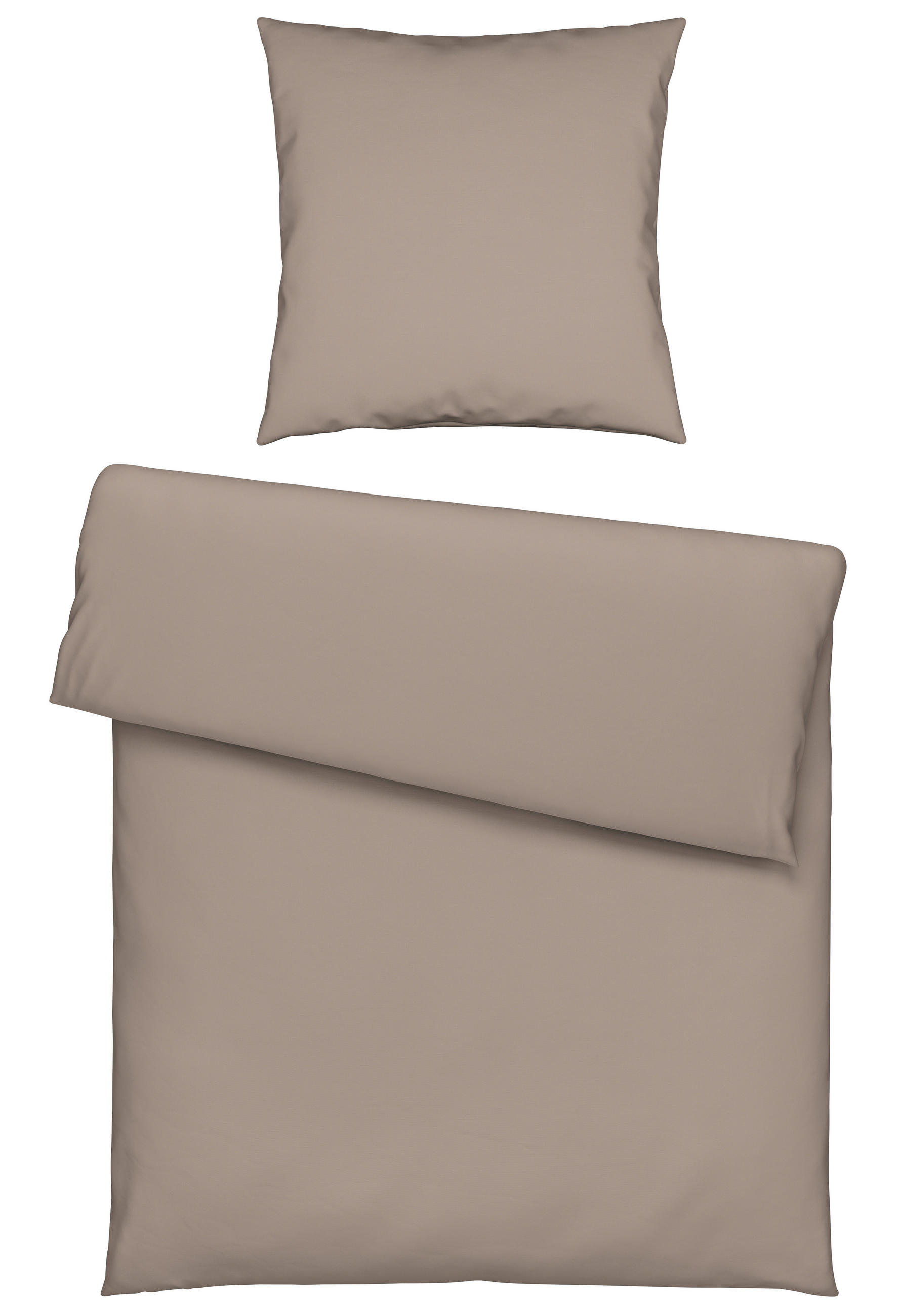 BETTWÄSCHE Musselin 155/220 cm  - Graubraun, Basics, Textil (155/220cm) - Novel