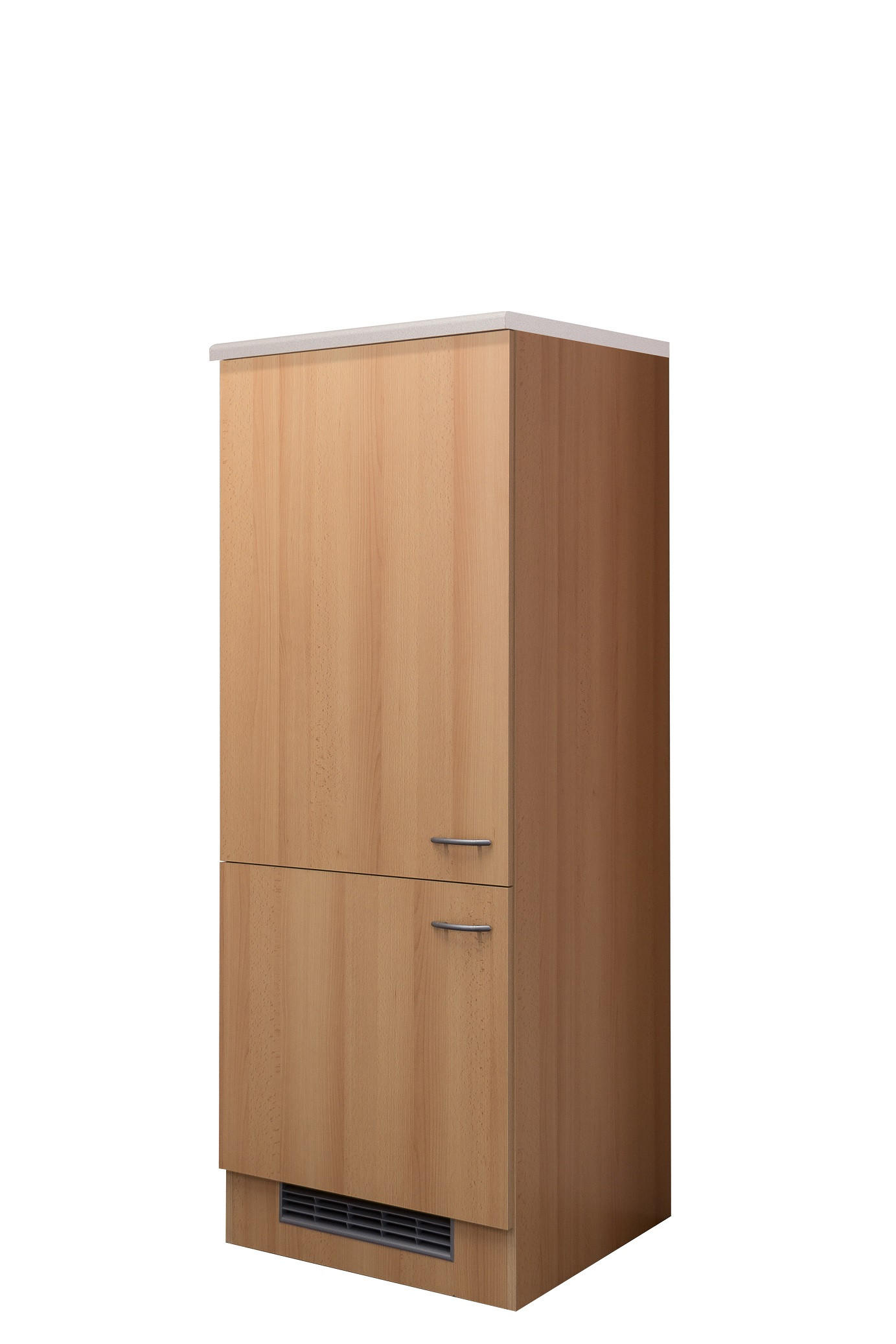 GERÄTEUMBAUSCHRANK 60/162/60 cm  in Buchefarben  - Edelstahlfarben/Beige, MODERN, Holzwerkstoff/Kunststoff (60/162/60cm) - FlexWell