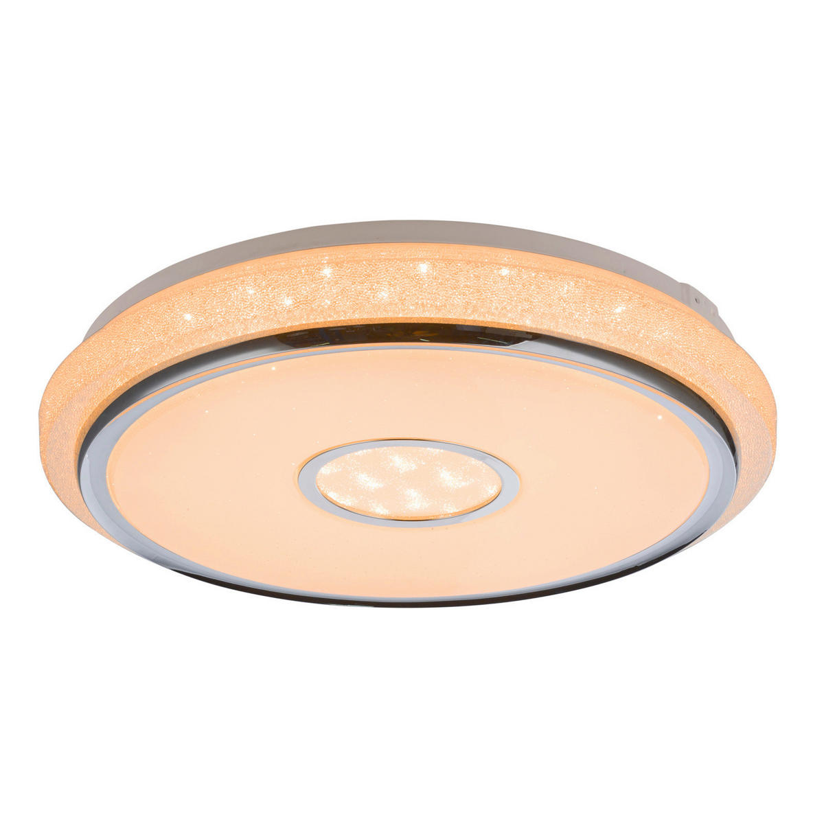 PLAFONIERĂ CU LED - alb/culoare crom, Basics, plastic (50/9.5cm)