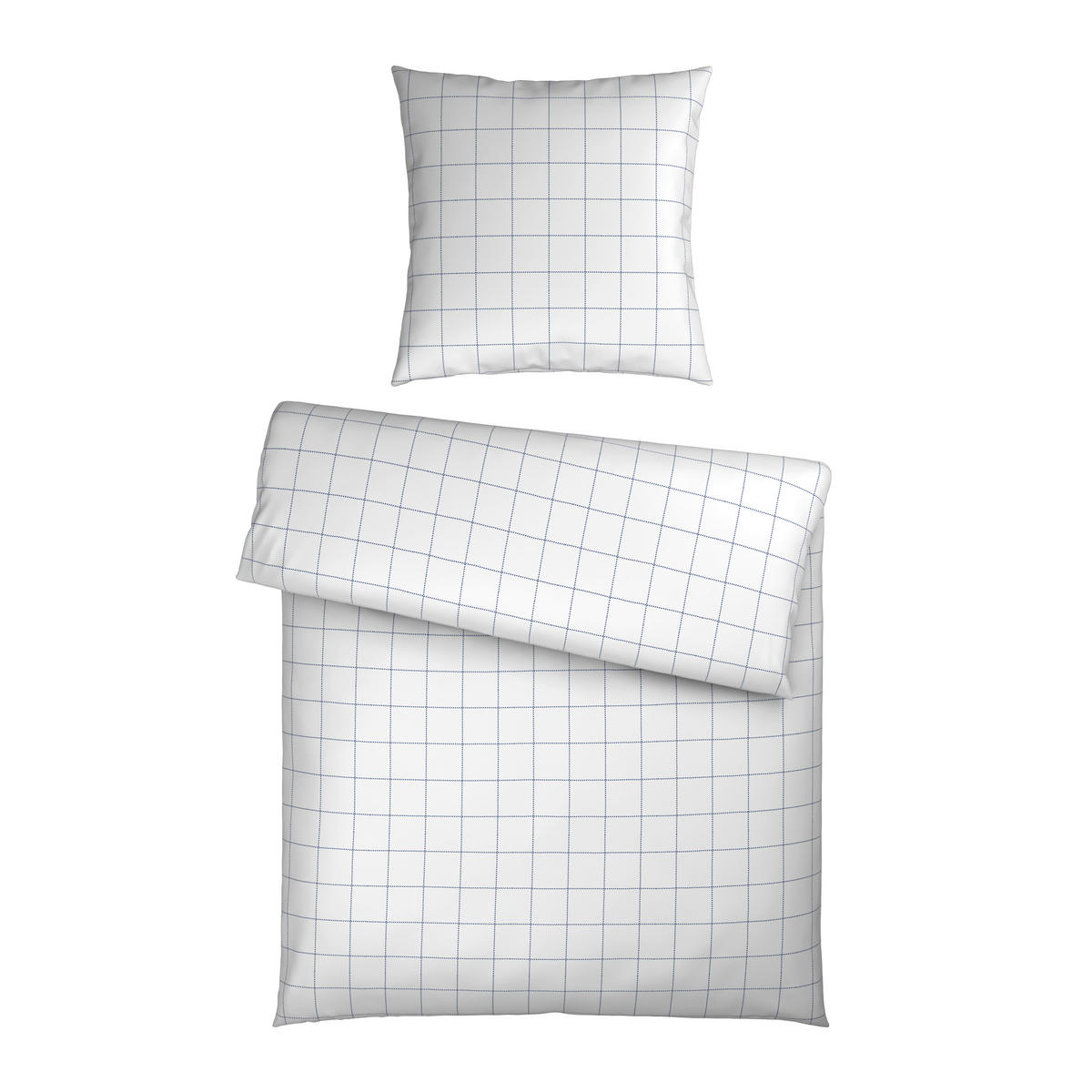 BETTWÄSCHE Satin 155/220 cm  - Blau/Weiß, Design, Textil (155/220cm) - Novel