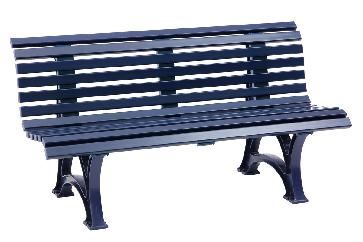 GARTENBANK 150/80/64 cm   - Blau, Basics, Kunststoff (150/80/64cm) - Modante