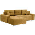 ECKSOFA in Webstoff Gelb  - Gelb/Silberfarben, Design, Kunststoff/Textil (194/280cm) - Carryhome