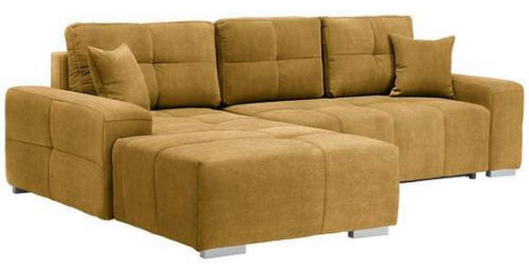 ECKSOFA Gelb Webstoff  - Gelb/Silberfarben, Design, Kunststoff/Textil (194/280cm) - Carryhome