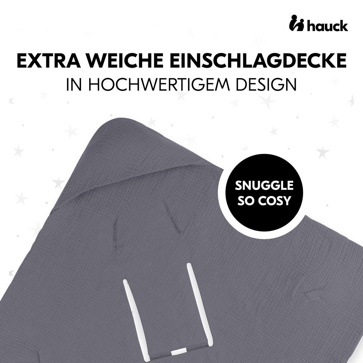EINSCHLAGDECKE Snuggle so Cosy      - Hellgrau, Basics, Textil (75/0,6/75cm) - Hauck