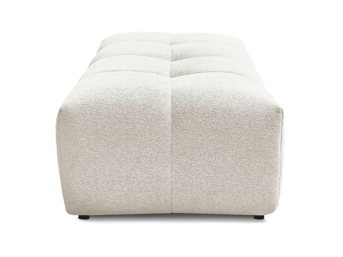 HOCKER EVEREST Flachgewebe Weiß  - Schwarz/Weiß, MODERN, Kunststoff/Textil (166/100/40cm)