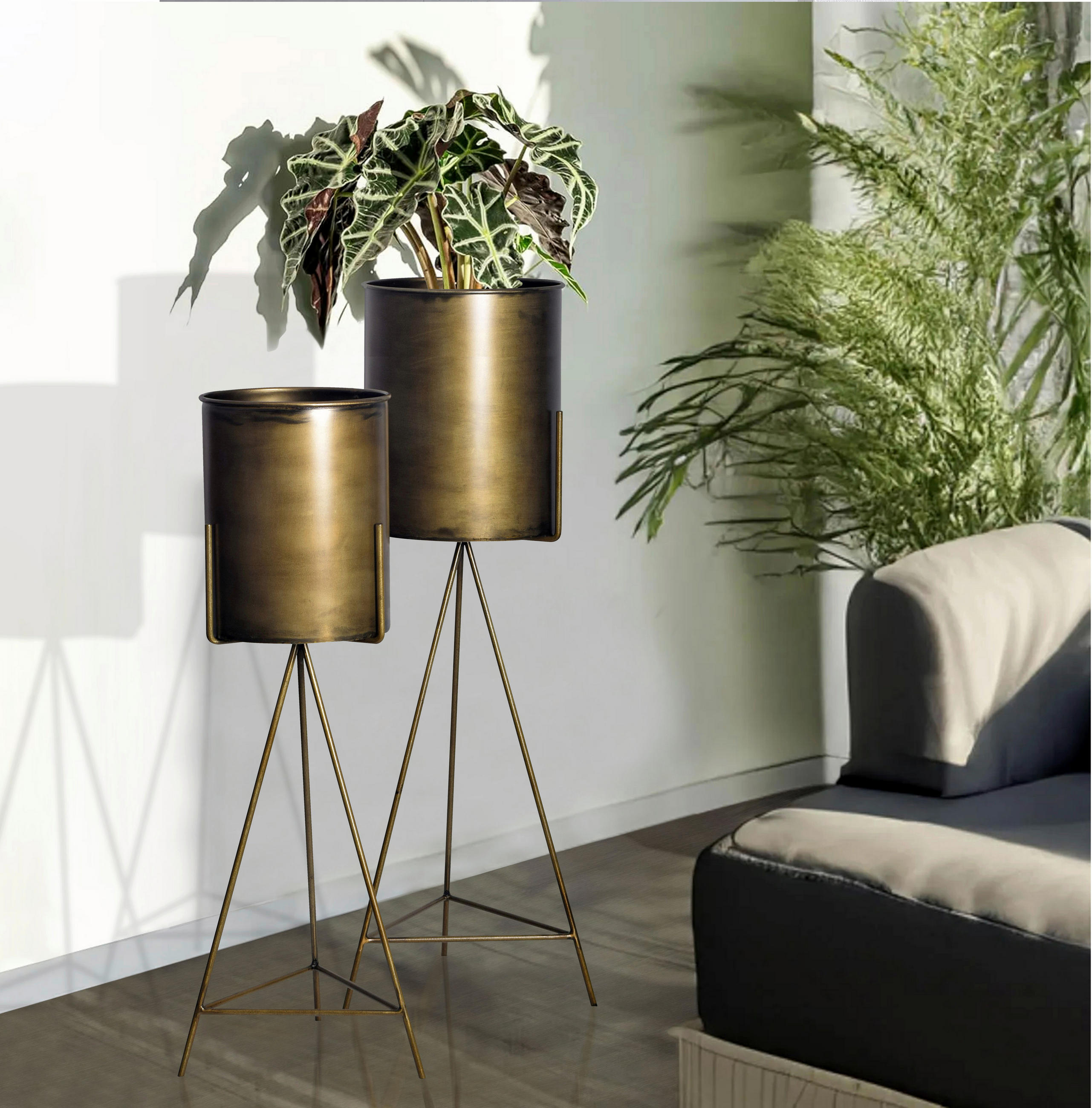 DEKORVAS  - guldfärgad, Design, metall (32/89/32cm) - Livetastic