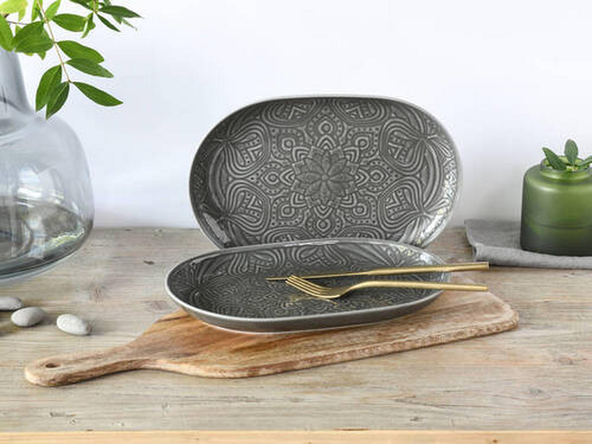 PLATTE - Dunkelgrau, Trend, Keramik - Creatable