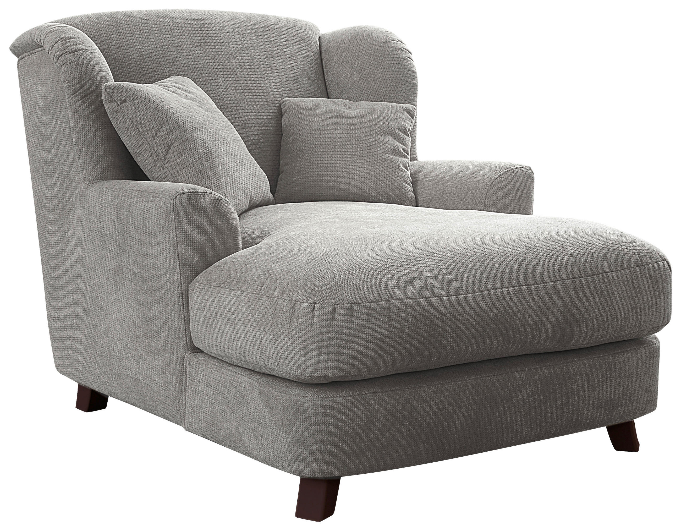 XXL-SESSEL in Silberfarben  - Dunkelbraun/Silberfarben, Modern, Holzwerkstoff/Textil (109/104/145cm) - Sit & More