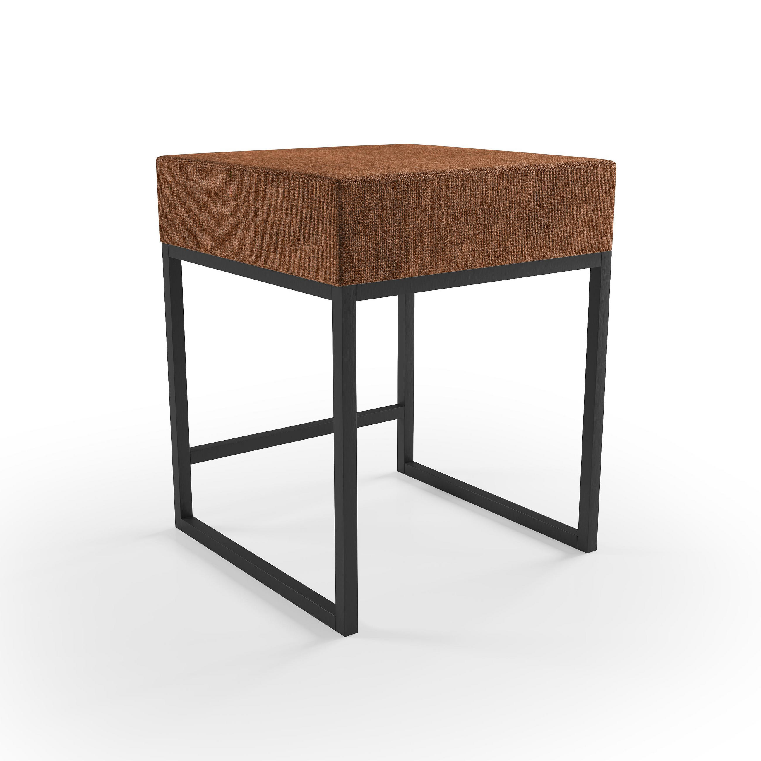 NACHTTISCH 45/55/45 cm  in Terracotta  - Terracotta/Schwarz, Design, Textil/Metall (45/55/45cm) - Esposa