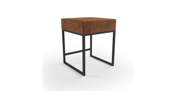 NACHTSCHRANK 45/55/45 cm - Terracotta/Schwarz, Design, Textil/Metall (45/55/45cm) - Esposa