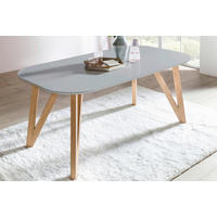 JEDÁLENSKÁ ZOSTAVA, dub, sivá, prírodná farba - sivá/prírodná farba, Modern, drevo/kompozitné drevo (180/90/76cm) - MID.YOU