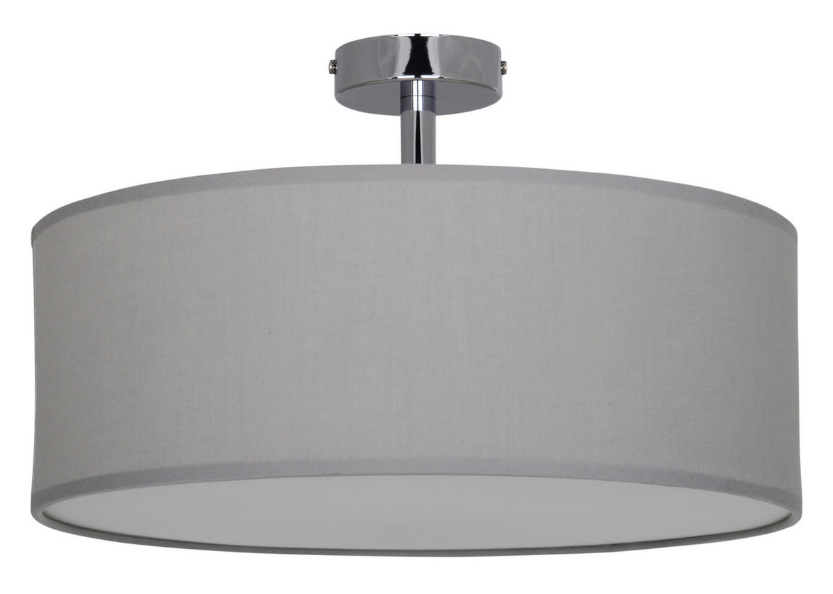 DECKENLEUCHTE 40/24 cm   - Grau, Design, Textil/Metall (40/24cm) - Näve