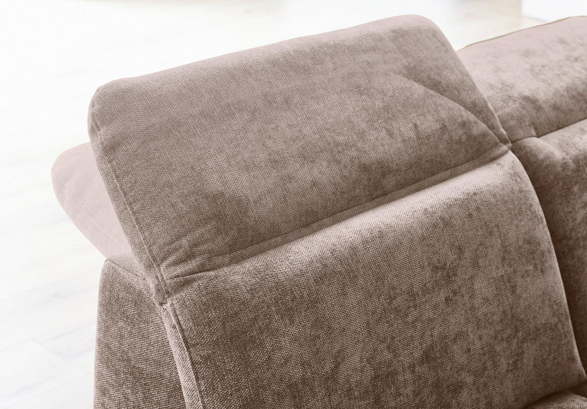 SEDEŽNA GARNITURA, fango  - fango/črna, Design, kovina/tekstil (295/213cm) - Stylife
