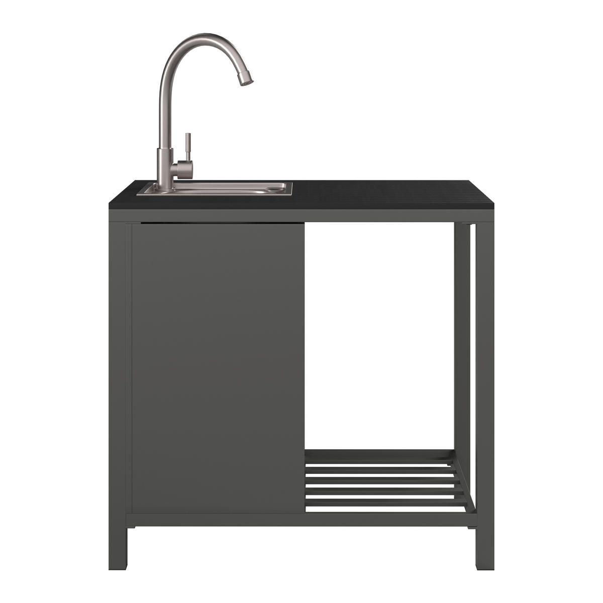 OUTDOORKÜCHE - Anthrazit, MODERN, Kunststoff/Metall (90/84/61,5cm) - Ambia Garden