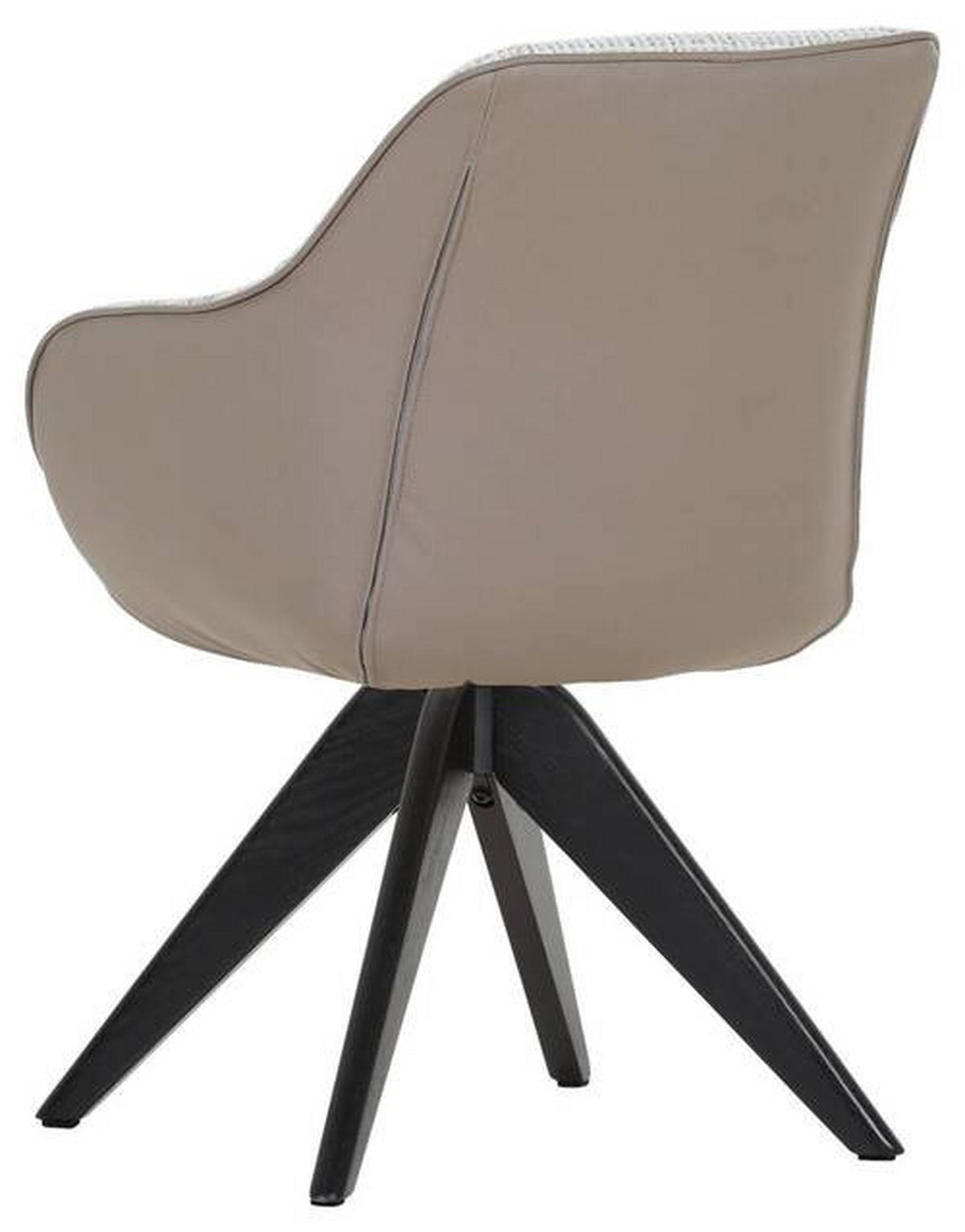 ARMLEHNSTUHL  in Chenille, Lederlook  - Taupe/Beige, Modern, Holz/Textil (60/83/65cm) - Novel