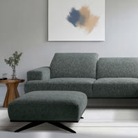 HOCKER Textil Anthrazit  - Anthrazit/Schwarz, Design, Holz/Textil (95/46/80cm) - Livetastic