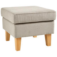 HOCKER in Textil Hellbraun  - Hellbraun/Eichefarben, Design, Holz/Textil (55/44/55cm) - MID.YOU