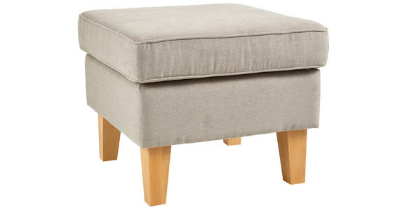 HOCKER in Textil Hellbraun  - Hellbraun/Eichefarben, Design, Holz/Textil (55/44/55cm) - Carryhome