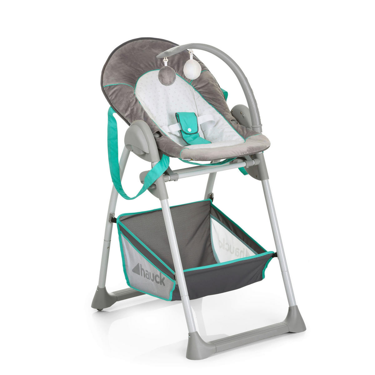 HOCHSTUHL SIT´N RELAX  - Türkis/Weiß, Basics, Metall (82/58/105cm) - Hauck