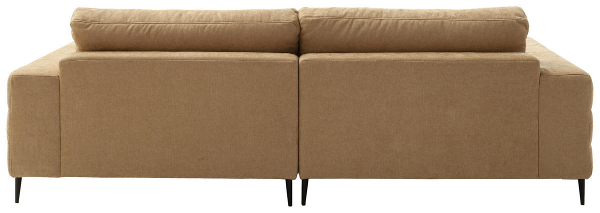 ECKSOFA in Flachgewebe Gelb  - Gelb/Schwarz, Design, Textil/Metall (177/253cm) - Dieter Knoll