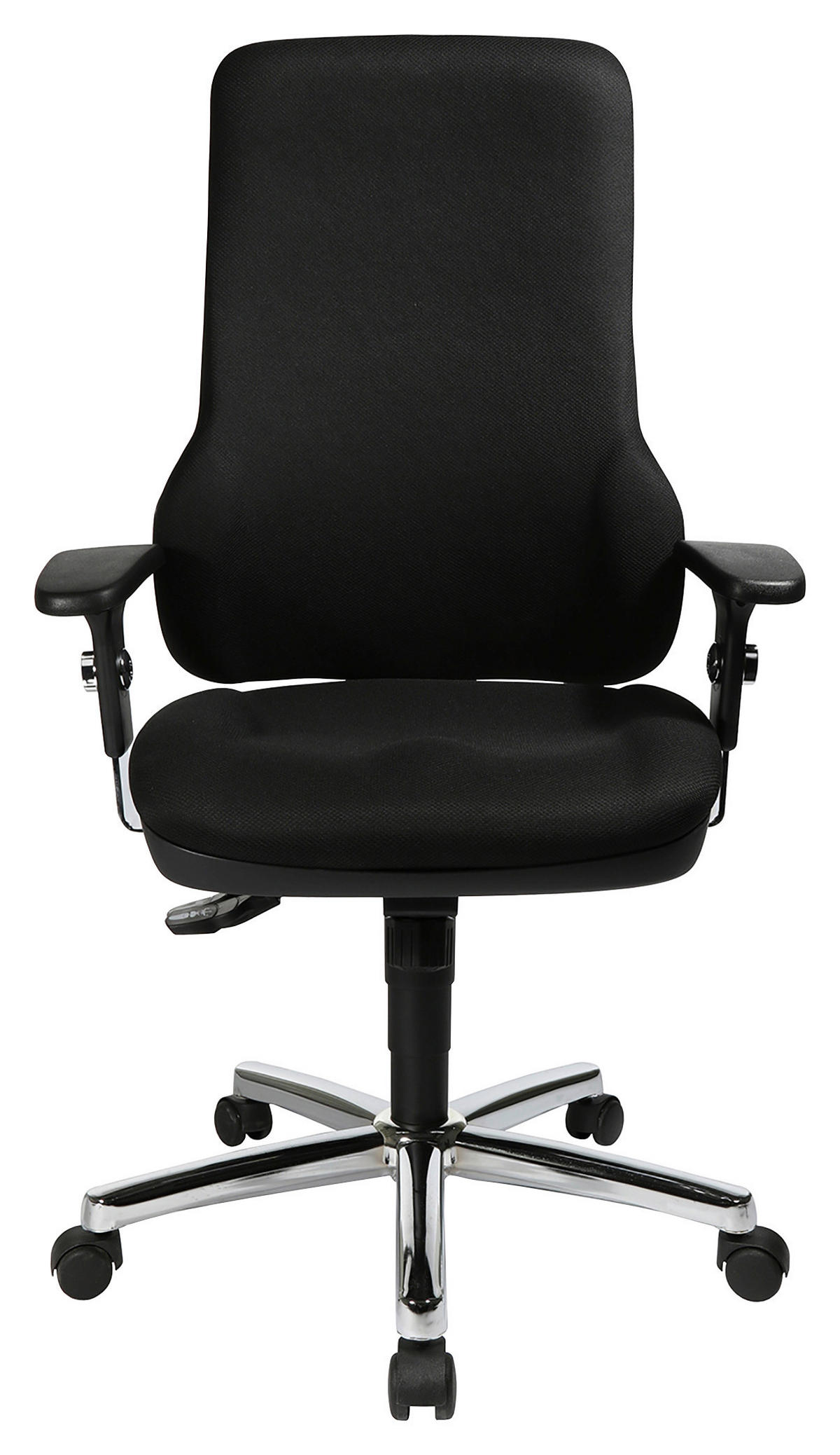 DREHSTUHL  in Webstoff Schwarz, Alufarben  - Schwarz/Alufarben, Konventionell, Kunststoff/Textil (60/110-121/49cm) - Topstar
