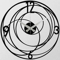 WANDUHR Schwarz 48/48/0,12 cm  - Schwarz, LIFESTYLE, Metall (48/48/0,12cm)