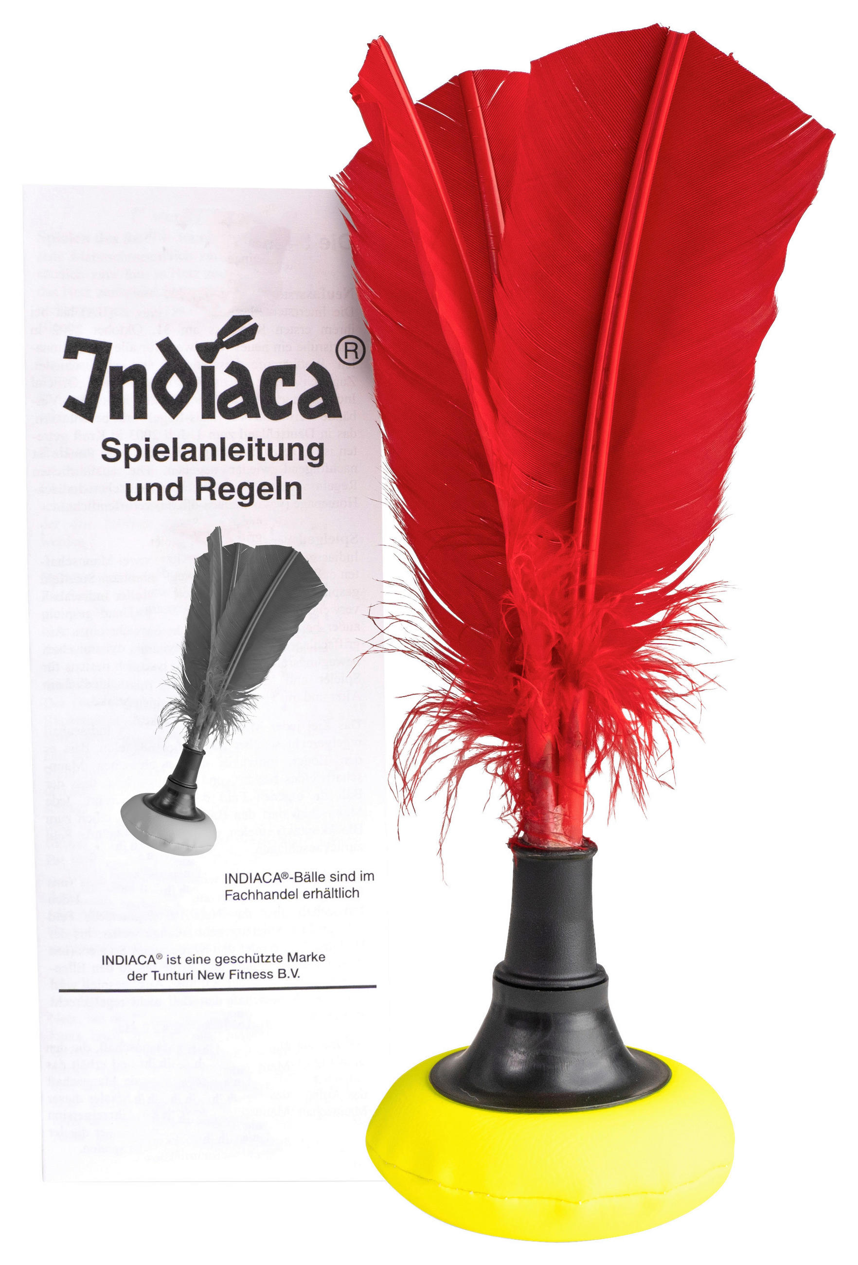 FEDERBALLSET  - Gelb/Rot, KONVENTIONELL, Kunststoff (10,.5/10,5/24,5cm)