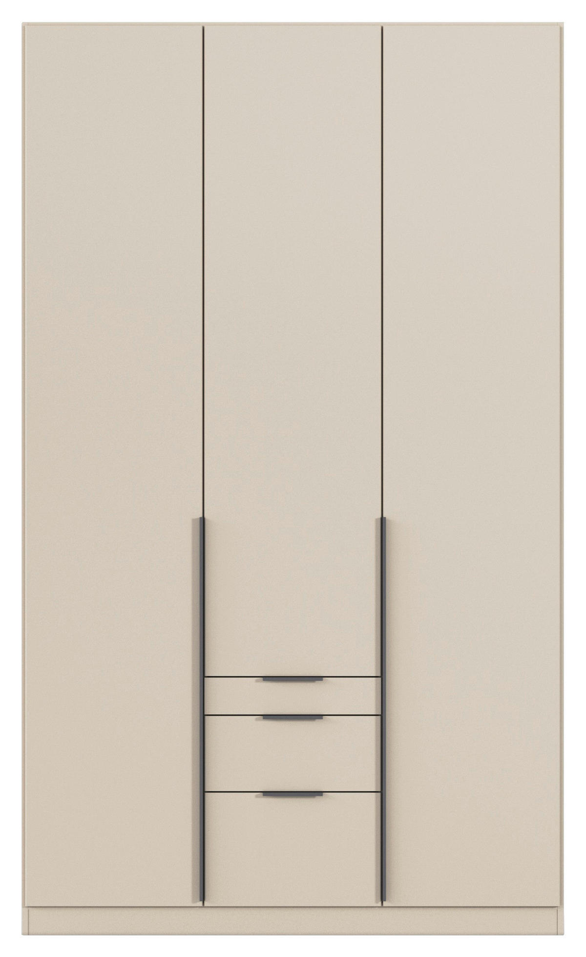 DREHTÜRENSCHRANK in Champagner  - Champagner/Grau, Modern, Holzwerkstoff/Metall (136/229/54cm) - Rauch Möbel