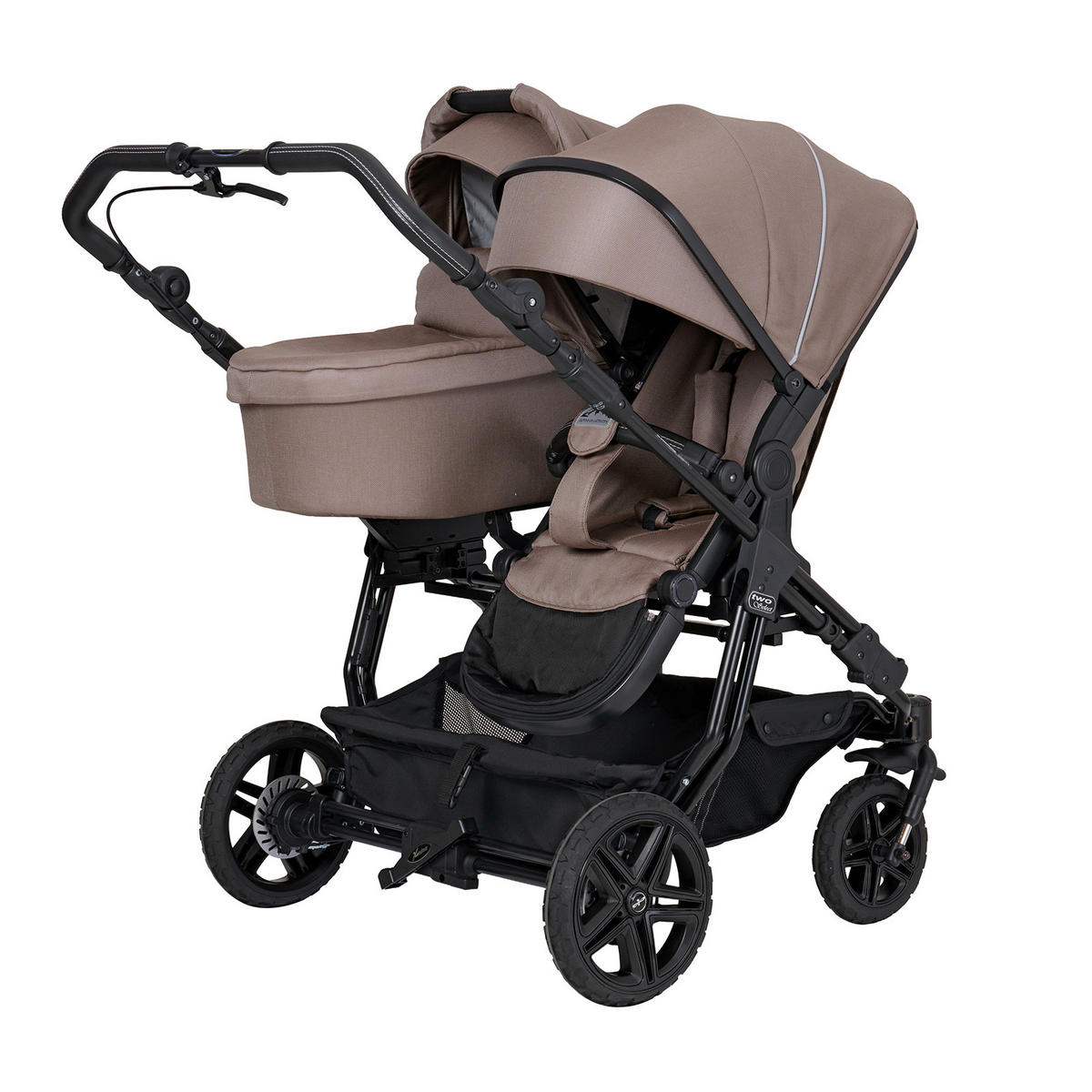 FALTTRAGETASCHE Two Select Outdoor  - Weiß/Cappuccino, Basics, Textil (79/32/22cm) - Hartan