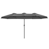 SONNENSCHIRM  460/270 cm  - Schwarz/Grau, Basics, Textil/Metall (460/270cm) - Modante