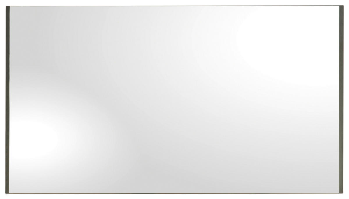 STENSKO OGLEDALO, 125/70/2 cm steklo, leseni material  - črna, Konvencionalno, steklo/leseni material (125/70/2cm) - Voleo