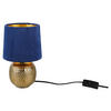 TISCHLEUCHTE 16/26 cm   - Blau/Goldfarben, Design, Keramik/Textil (16/26cm) - P & B